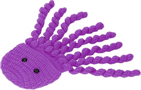 Newborn Squid Hat, Fun Octopus Animal Knitted Hat for Photo Prop Daily Wear(Purple), Purple, 22 * 13 * 3cm in Saudi Arabia