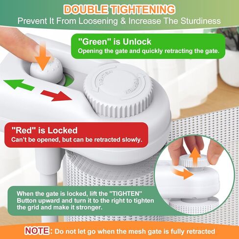 بوابات أطفال قابلة للسحب بعرض 200 بوصة، بوابة أطفال قابلة للسحب بطول 35 بوصة للدرج، بوابة أطفال شبكية قابلة للسحب للمطبخ، بوابة قابلة للسحب داخلية/خارجية مع قضبان تقوية من الألياف الزجاجية للممرات in Kuwait