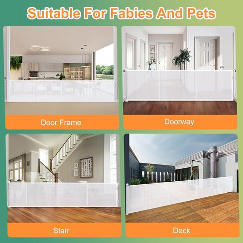 بوابات أطفال قابلة للسحب بعرض 200 بوصة، بوابة أطفال قابلة للسحب بطول 35 بوصة للدرج، بوابة أطفال شبكية قابلة للسحب للمطبخ، بوابة قابلة للسحب داخلية/خارجية مع قضبان تقوية من الألياف الزجاجية للممرات in Kuwait