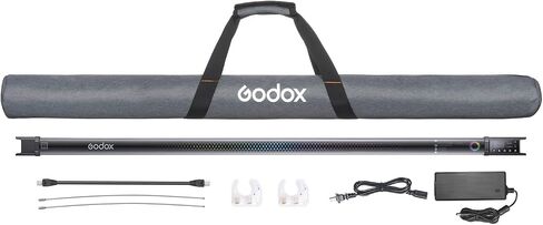 مصباح أنبوبي Godox TL120 RGB، 2700K-6500K قابل لإعادة الشحن، عصا إضاءة فيديو LED ملونة كاملة قابلة لإعادة الشحن، CRI 96، TLCI 98 مع بطارية مدمجة 5200 مللي أمبير في الساعة وتحكم APP DMX in Saudi Arabia