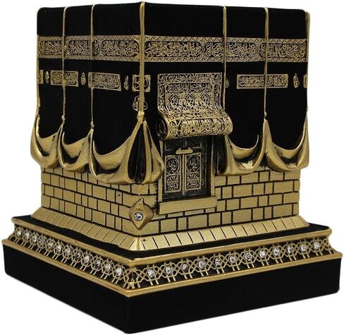 ديكور طاولة المنزل كابا طبق الأصل نموذج تحفة هدية العيد (صغير، فضي) in Kuwait