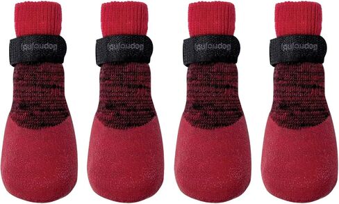 FouFou Dog 82542 2017 Rubber Dipped Socks, Small, Red in Kuwait