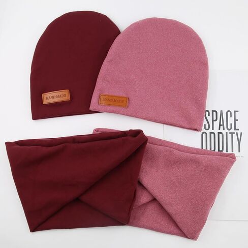 4 قطع قبعات شتوية للأطفال ووشاح مجموعة الرضع طفل صغير دافئ قبعة طفل بنين بنات قبعة الأطفال لينة تمتد كاب in Kuwait