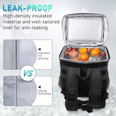 مبردات حقيبة الظهر معزولة ومضادة للتسرب مع أنابيب الثلج، حقيبة ظهر تبريد تادوموي 36 علبة معزولة مقاومة للماء وباردة لمدة تصل إلى 24 ساعة، حقيبة ظهر خفيفة الوزن للغداء للنزهات والتخييم والمشي لمسافات طويلة والشاطئ والمنتزه in Kuwait