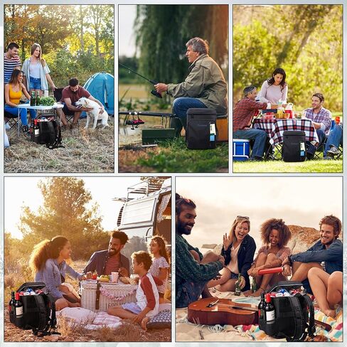 مبردات حقيبة الظهر معزولة ومضادة للتسرب مع أنابيب الثلج، حقيبة ظهر تبريد تادوموي 36 علبة معزولة مقاومة للماء وباردة لمدة تصل إلى 24 ساعة، حقيبة ظهر خفيفة الوزن للغداء للنزهات والتخييم والمشي لمسافات طويلة والشاطئ والمنتزه in Kuwait