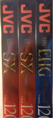 JVC T-120 Video Cassette Tapes, One EHG + Two SX in Saudi Arabia