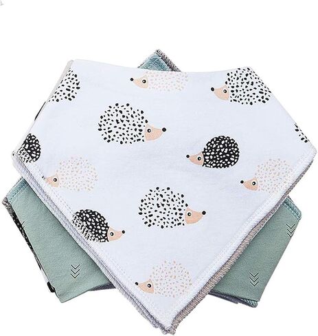 LNGLAT 8-حزمة من مرايل الأطفال حديثي الولادة باندانا للأولاد والبنات مع أزرار كبس قابلة للتعديل، قطن عضوي ناعم وماص، مرايل للأطفال الصغار من الجنسين للتسنين واللعاب in Kuwait