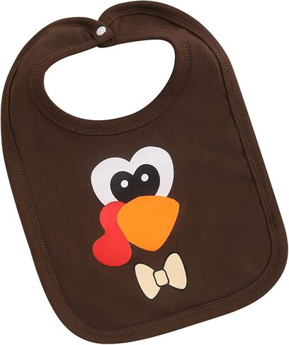 صدريات أطفال من Menglang لعيد الشكر، صدريات أطفال لعيد الشكر الأول، عبوة واحدة للجنسين من مرايل لعاب التسنين وتغذية اللعاب in Kuwait