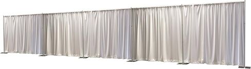 OnlineEEI8 Foot Tall Fixed Height Collapsible Pipe and Drape Backdrop Kit 8x50 (Black Drapes) (BBD9990850CDPR750) in Kuwait