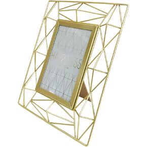إطار صورة YIFONTIN مقاس 4×6 إطار عرض للصور مصنوع من المعدن الحديدي للمكتب أو الخزانة، ذهبي. in Saudi Arabia