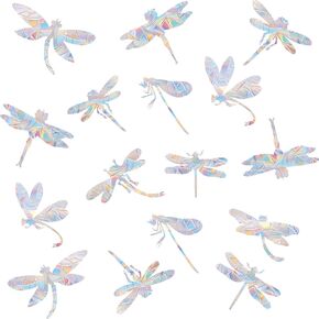 Vikissm-33 Pieces of Bird-Proof Window Stickers in The Shape of Dragonflies can Catch Sunlight, Fill The Room with a Rainbow Effect, and Prevent Birds from Hitting Doors and Windows. in Kuwait