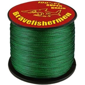 Bravefishermen Fishing line Super Strong PE Braided Fishing Line Dark Green