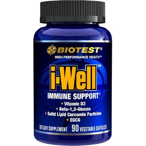 I-Well Immune Support Supplement Strengthens and Maintains Healthy Immunity – Beta Glucan, Turmeric Micellar Curcumin, Microencapsulated Vitamin D3, EGCG - 90 Vegetable Capsules in Kuwait