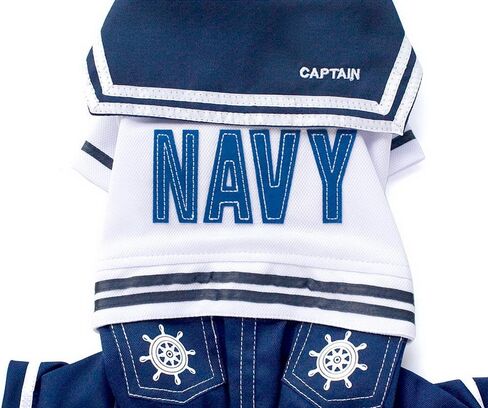 بدلة قبطان بحري للأولاد من SELMAI بدلة سيمان ملابس للكلاب الصغيرة والقطط والجرو تي شيرت مع سراويل ملابس تشيهواهوا S in Kuwait