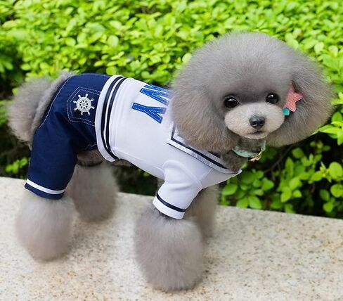 بدلة قبطان بحري للأولاد من SELMAI بدلة سيمان ملابس للكلاب الصغيرة والقطط والجرو تي شيرت مع سراويل ملابس تشيهواهوا S in Kuwait