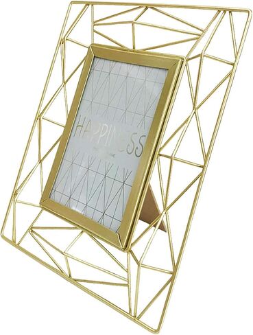 YIFONTIN Picture Frame 4x6 Stand Photo Display Frame Iron Metal for Desk or Dresser, Gold. in Saudi Arabia