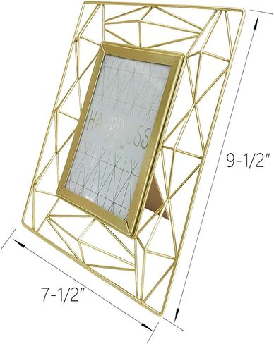 YIFONTIN Picture Frame 4x6 Stand Photo Display Frame Iron Metal for Desk or Dresser, Gold. in Saudi Arabia