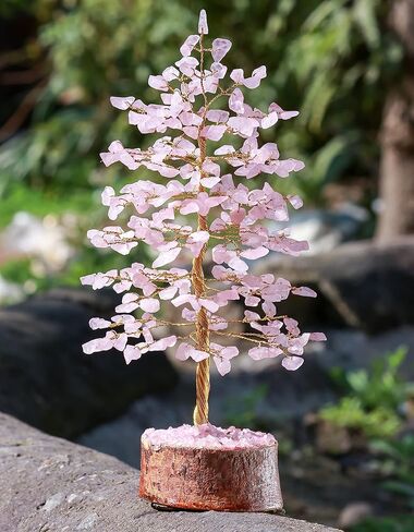 Green Aventurine Gemstone Tree of Life - Crystal Tree for Positive Energy, Feng Shui Decor - Handmade Chakra Tree, Good Luck - Money Bonsai, Healing Stones, Meditation Accessories, Spiritual Gift in Kuwait