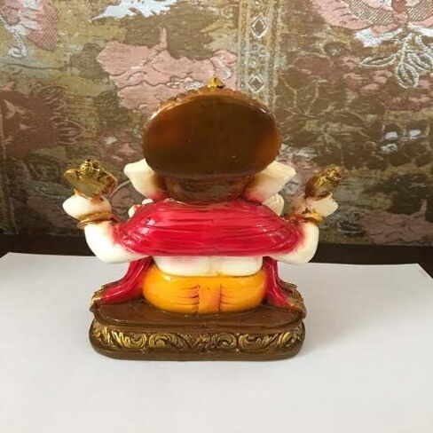 لايت اهيد تمثال متعدد الالوان للورد غانيش جانباتي الفيل الهندوسي غانيشا الله مصنوع من مسحوق الرخام في الهند in Kuwait