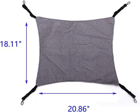 YOGURTCK Reversible Hanging Cat Hammock Warm Bed with Adjustable Straps and Metal Clasps Resting Sleepy Pad, Fit Kitten Puppy Small Animals Sleeping and Playing Cozy Activity Fun Pet Supplies - Gray in Kuwait