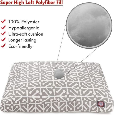 سرير كلب أروبا مستطيل كبير للاستخدام الداخلي والخارجي مع غطاء قابل للإزالة والغسل من Majestic Pet Products in Kuwait