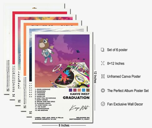 A Set of 6 canvas posters,Drake Poster Views Poster Certified Lover Boy Poster Nothing Was The Same Poster More Life Poster Take Care Poster 6 Piece Set,8x12IN Canvas Prints Unframed Set of 6 in Saudi Arabia