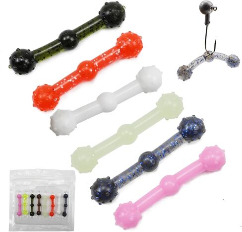 ZRUOYI Soft Plastic Fishing Lure Bait 8 Colors 2 Inch DIY Floating Stick Hammer Fishing Lures for Bass,Topwater Jerk Hopping Swim Bait,Swimming Lures in Kuwait