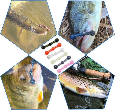 ZRUOYI Soft Plastic Fishing Lure Bait 8 Colors 2 Inch DIY Floating Stick Hammer Fishing Lures for Bass,Topwater Jerk Hopping Swim Bait,Swimming Lures in Kuwait