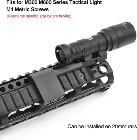 NOBUHIRO Extension Metal Offset Light Mount, Adjustable M300 M600 Series Tactical Flashlight Weapon Light Mount, Fit for 20mm Picatinny Rail or Fast Helmet Fixture in Kuwait