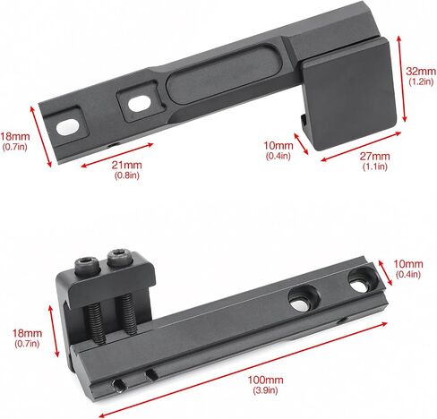 NOBUHIRO Extension Metal Offset Light Mount, Adjustable M300 M600 Series Tactical Flashlight Weapon Light Mount, Fit for 20mm Picatinny Rail or Fast Helmet Fixture in Kuwait
