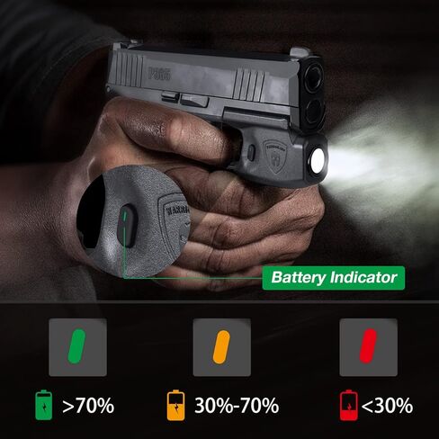 WARRIORLAND Mini Gun Light مصمم خصيصًا: Sig Sauer P365 / P365X / P365 XL Pistol، 150 Lumens Sig P365 Handgun Light، Rail Mount LED التكتيكية مصباح يدوي SL-1 in Kuwait