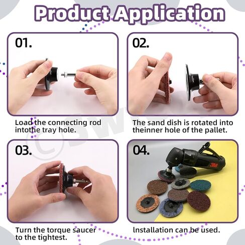 Swpeet 131Pcs 2 Inch Sanding Discs Accessories Set, Wool Discs Flap Discs Nylon Sanding Disc Zirconium Oxide Discs Aluminium Oxide Discs with Holder for Grind Polish Burr Finish Rust Paint Removal Kit in Saudi Arabia