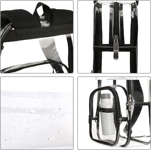 حقيبة ظهر شفافة من mommore حقيبة كتب شفافة متينة للمدرسة والعمل والأمن in Kuwait