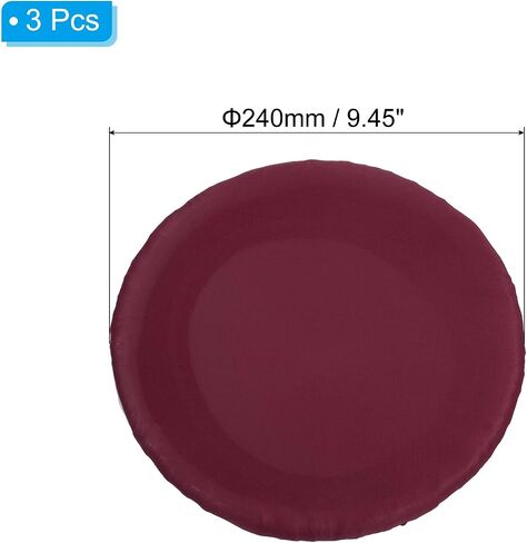 PATIKIL 9.5" Round Bar Stool Cover, 3 Pack Elastic Bar Stool Cover Washable Seat Cushion for Diameter 11"-16" Chair, Wine Red in Kuwait