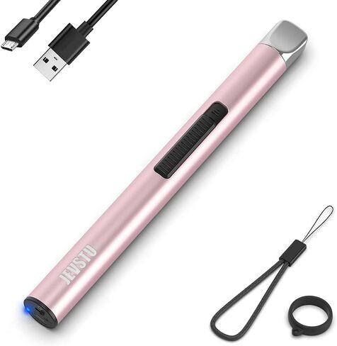 ولاعة شمعة، ولاعة كهربائية قابلة لإعادة الشحن عبر USB، ولاعة بلازما عديمة اللهب مقاومة للرياح، عصا طويلة مع حبل وحلقة، بدون سائل البيوتان، مثالية للشموع والشواء والتخييم وموقد المطبخ، فضي in Saudi Arabia