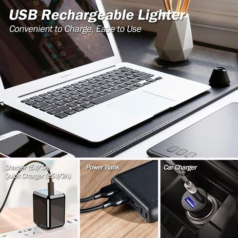 ولاعة شمعة، ولاعة كهربائية قابلة لإعادة الشحن عبر USB، ولاعة بلازما عديمة اللهب مقاومة للرياح، عصا طويلة مع حبل وحلقة، بدون سائل البيوتان، مثالية للشموع والشواء والتخييم وموقد المطبخ، فضي in Saudi Arabia