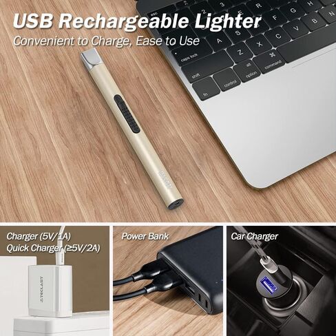 ولاعة شمعة، ولاعة كهربائية قابلة لإعادة الشحن عبر USB، ولاعة بلازما عديمة اللهب مقاومة للرياح، عصا طويلة مع حبل وحلقة، بدون سائل البيوتان، مثالية للشموع والشواء والتخييم وموقد المطبخ، فضي in Saudi Arabia