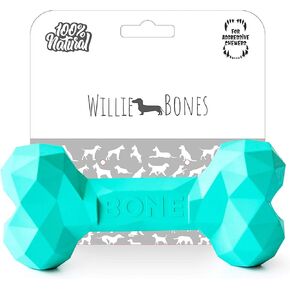 Willie Bones | Modern Dog Chew Toy | Almost Indestructible Dog Toys for Aggressive Chewers | Tough + Durable + Strong Natural Rubber Bone Toy for Small + Large Dogs + Puppy Teething | Boredom Chews in Saudi Arabia