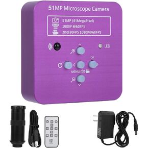 51MP HDMI Microscope Camera Digital Microscope Video Camera Industrial Electronic Microscope USB Mounting Lens 120X C with Remote Control in Saudi Arabia