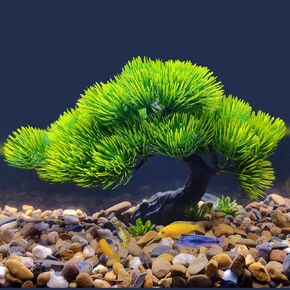SpringSmart Aquarium Artificial Plants, Fish Tank Decor Plastic Plants, Goldfish Tank Decorations, Betta Fish Tank Accessories, Aquarium Decor Pine Tree 11" x 8" in Kuwait
