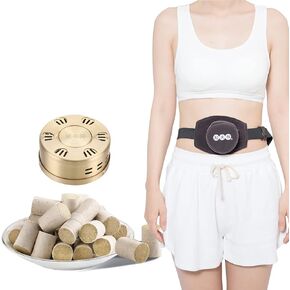 AXT Smokeless Copper Moxa Box Pure Moxibustion Sticks Kit, Portable Therapy Bag for Waist Neck Knee Pain Relief (4 Moxa Boxes + 54 Pcs Rolls) in Saudi Arabia
