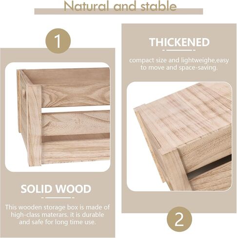 مجموعة صناديق تخزين خشبية من أوزياس مكونة من 3، صناديق تعشيش حديثة للمزرعة بمقابض وفنون وحرف يدوية، صندوق ديكور، ديكور مزرعة لغرفة المعيشة والحمام والمطبخ وغرفة النوم in Kuwait