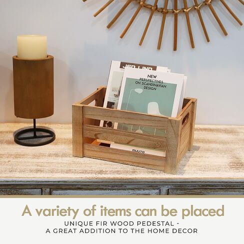 مجموعة صناديق تخزين خشبية من أوزياس مكونة من 3، صناديق تعشيش حديثة للمزرعة بمقابض وفنون وحرف يدوية، صندوق ديكور، ديكور مزرعة لغرفة المعيشة والحمام والمطبخ وغرفة النوم in Kuwait