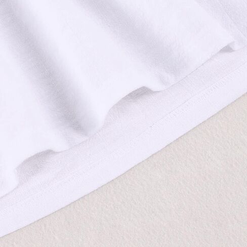 GLIGLITTR Toddler Baby Girls Summer Cotton Linen White Dress Bow Straps Sleeveless with Pockets Party Beach Casual Sundress in Saudi Arabia