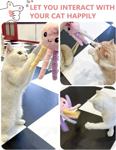 مادهولي 2 قطعة من لعبة النعناع البري مع 10 كرات النعناع البري - لعبة مضغ القط القطيفة لألعاب القطط في الأماكن المغلقة in Kuwait