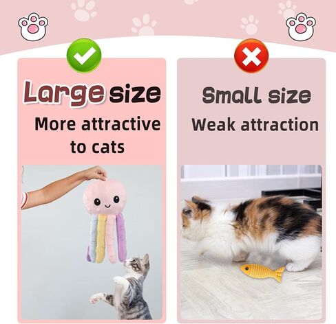 مادهولي 2 قطعة من لعبة النعناع البري مع 10 كرات النعناع البري - لعبة مضغ القط القطيفة لألعاب القطط في الأماكن المغلقة in Kuwait