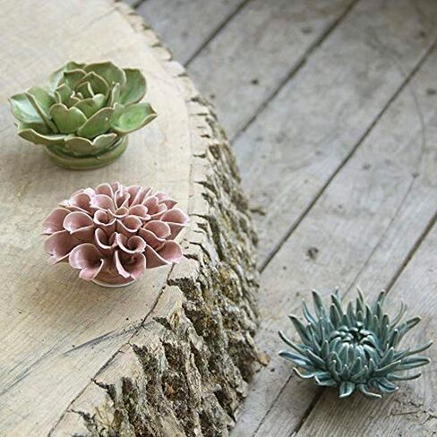CHIVE ‘Coral’ Artificial Plant — Beautiful, Decorative Ceramic Flower — Unique Tablescape Piece — Small Set of 3 (Flowers)… in Kuwait