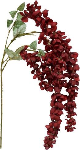 Sweet Home Deco 43'' Silk Wisteria Artificial Flower Spray, Hanging Flower Stem, 6 Branches, Spring Wisteria Flowers, Wedding Flower (Blue) in Saudi Arabia