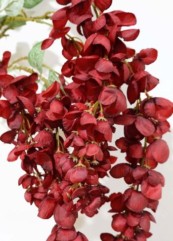 Sweet Home Deco 43'' Silk Wisteria Artificial Flower Spray, Hanging Flower Stem, 6 Branches, Spring Wisteria Flowers, Wedding Flower (Blue) in Saudi Arabia