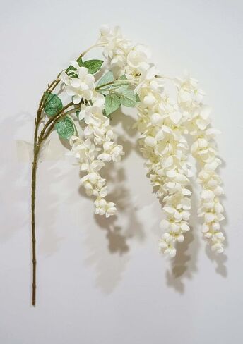 Sweet Home Deco 43'' Silk Wisteria Artificial Flower Spray, Hanging Flower Stem, 6 Branches, Spring Wisteria Flowers, Wedding Flower (Blue) in Saudi Arabia